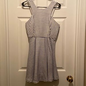Chic blue striped summer dress